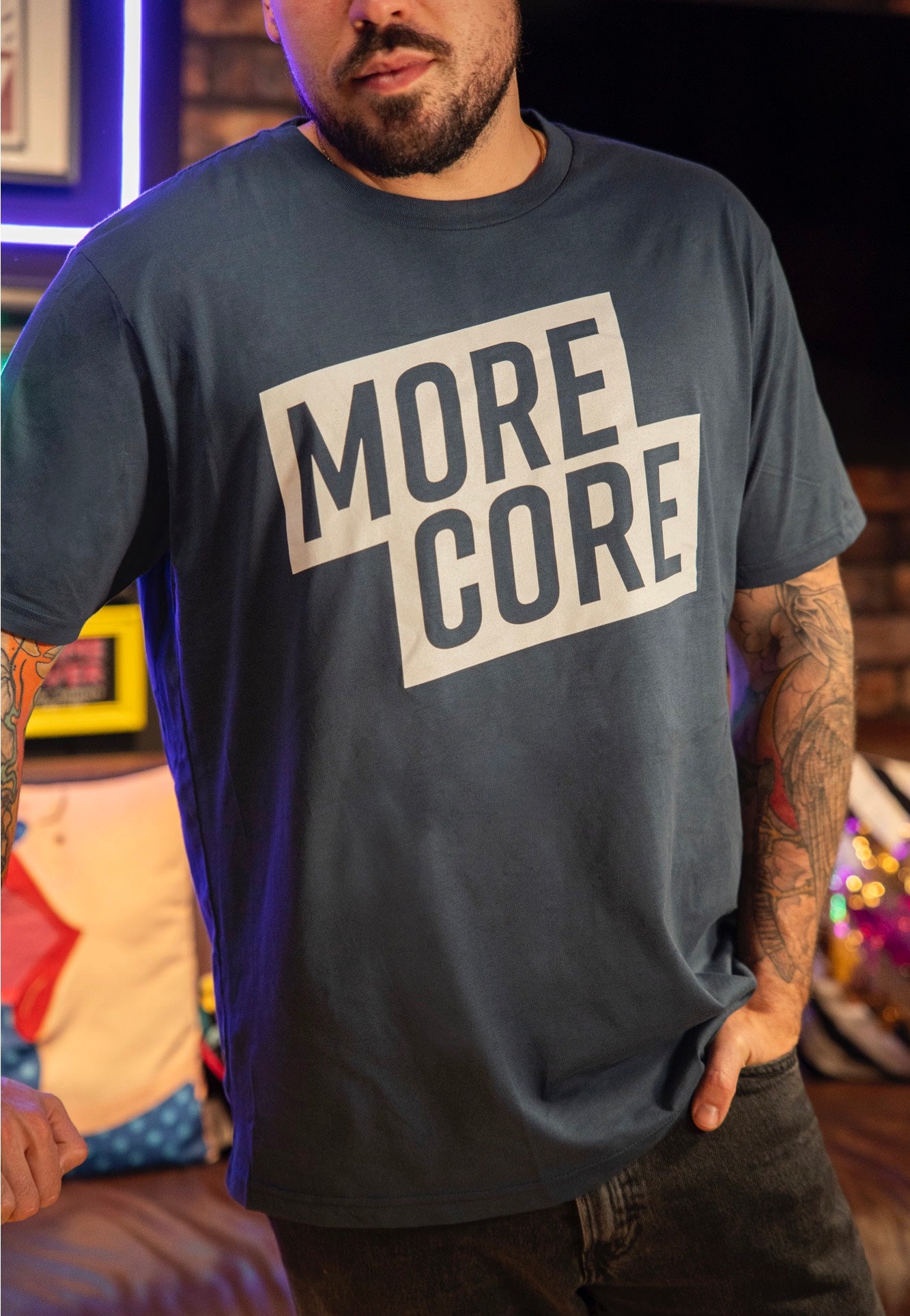 MoreCore - Logo Dark Blue - T-Shirt | Men-Image